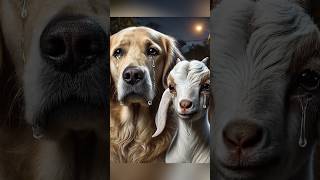 बकरी और कुत्ता दोनों दोस्त एक ही झोपड़ी में रहती है 😱 #dog #dogs #goat #goats #cute