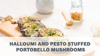 Halloumi and Pesto Stuffed Portobello Mushrooms Recipe – Cooking with Bosch