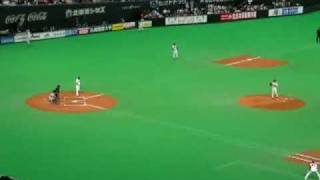 【2009年春】プロ野球交流戦（Fs対Y）　中田翔プロ初打席初安打