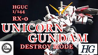 【ガンプラ】お台場を再現しよう！HGUC 1/144 RX-0 ユニコーンガンダム［デストロイモード］をつくってみた！