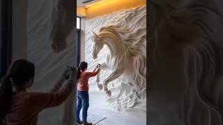 Mesmerizing Plaster 3D Wall Sculpture_ A Masterpiece by a Talented Persian Artist_ 🌟🎨 #art