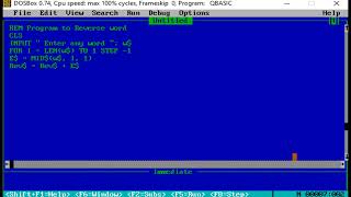 How to reverse a string in qbasic