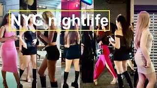 NYC Midnight Temptation, Women Explore Nightlife In Manhattan, Nightlife 4K