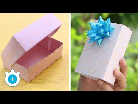 How to make a paper gift box with lid - Easy! How to make a paper gift box with lid - Easy!