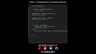 Accessing Items in Lists Within Dictionary in Python | Python Examples | Python Coding Tutorial