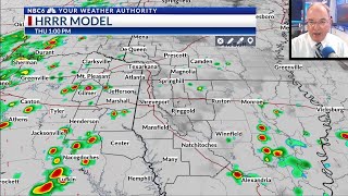 Threat of scattered storms continues through next week