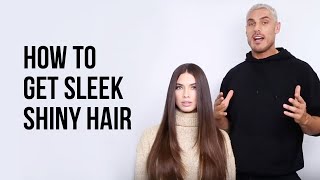 How to Get Shiny, Glossy Hair Using Shine Spray + Flat Iron | Chris Appleton Hair Tips