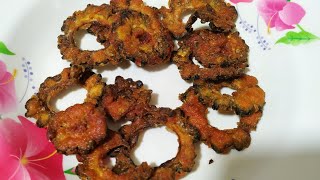 Crunchy\u0026 crispy bitter gourd fry | கசப்பே இல்லாத மொறுமொறுப்பான பாகற்காய் பொரியல்