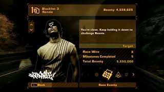 Need For Speed Most Wanted - Races - Milestones and Blacklist rival #3 Ronnie 1080p.