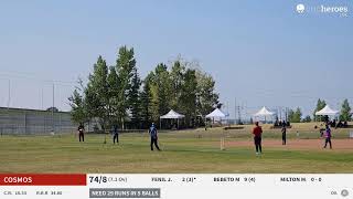 Live Cricket Match | Travancore Titans Calgary vs Cosmos | 27-Aug-23 09:42 AM 8 | Supergiants Cup 20