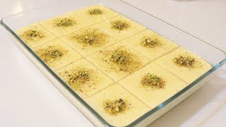 حلى السميد والحليب 👍ألذ حلى بارد يحضر في دقيقتين 👍بدون فرن وبدون قشطة وبدون بيض semolina sweet