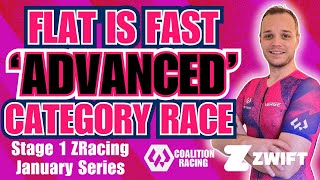 Racing in the 'ADVANCED' Category? Utter Madness on Zwift's FLATTEST ROUTE!