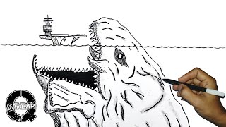 How to Draw Julia Beast Attacking an Aircraft Carrier