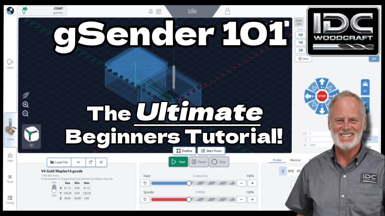 How To Use Gsender For Cnc Full Beginner Setup Control Tutorial