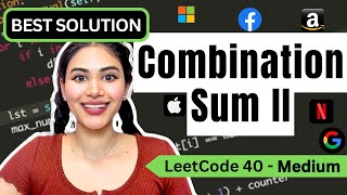 Combination Sum II - LeetCode 40 - Python #backtracking #leetcode #combinations