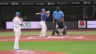 -2024.06.13-【NPB】７回表 板山祐太郎 右中間への三塁打で本日猛打賞！ 中日ドラゴンズ（vs北海道日本ハム）