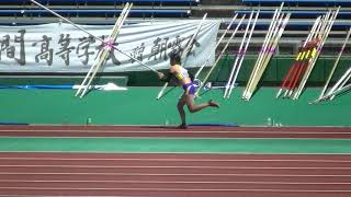 20180902福岡県高校新人陸上北部予選 女子棒高跳び3m40