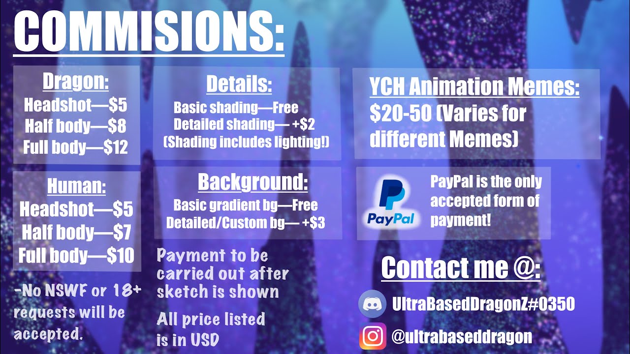 Commissions Open Youtube