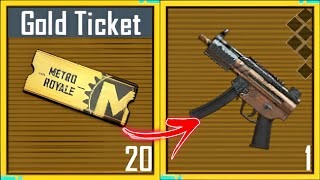 GOLDEN TICKET CHALLENGE 🎫 PUBG METRO ROYALE CHAPTER 24