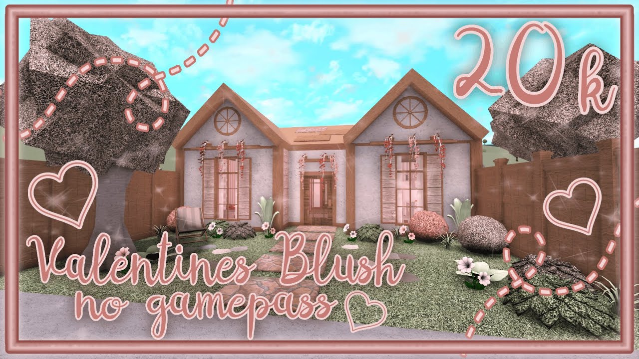 Bloxburg Build || Valentines Blush House [no Gamepass] 20k - YouTube