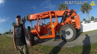 Florida man took construction machine on joyride, driving over fire hydrants and mailboxes | police