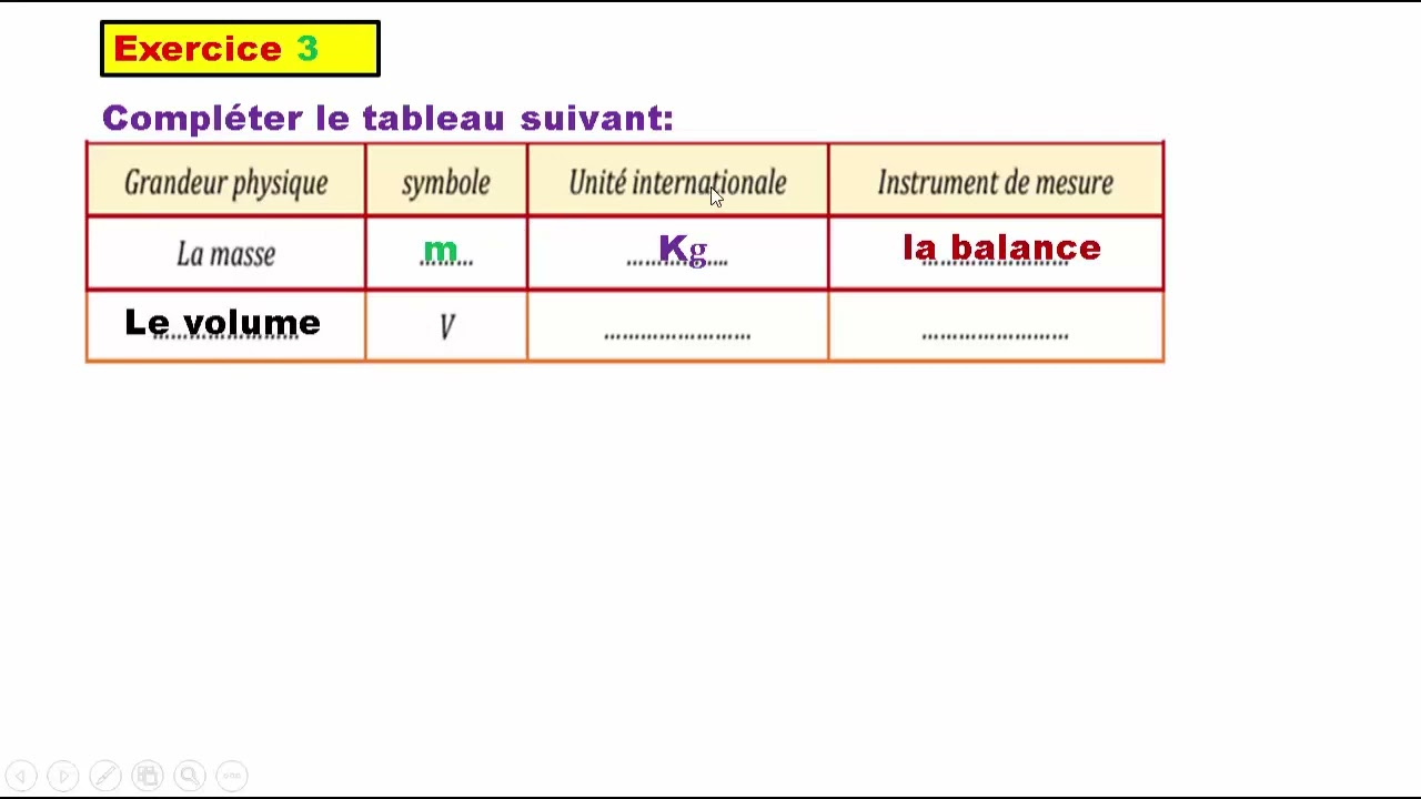 Exercice 3 Le Volume Et La Masse 1apic Youtube Exercice 3 Le Volume Et La Masse 1apic Youtube