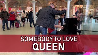 Guy SLAMS Coins on Piano - Queen Somebody to Love! Cole Lam 12 Years Old