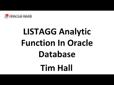 LISTAGG Analytic Function in Oracle Database