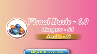 Chapter 4 - Session VB28