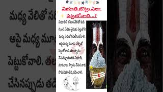 విభూతి బొట్టు ఎలా పెట్టుకోవాలంటే? #shorts #factsintelugu #pragnathoughts #devotional #traditional