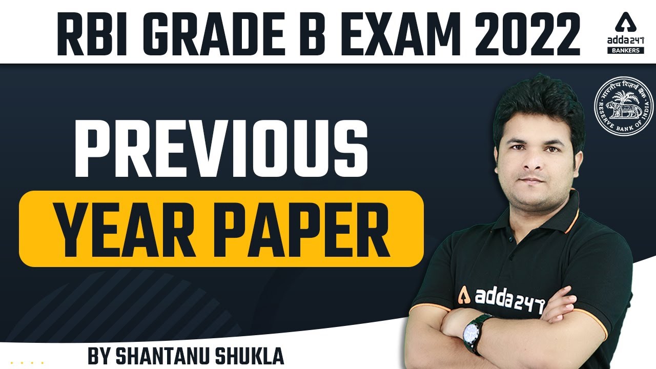 RBI Grade B 2022 | Previous Year Paper | RBI Grade B Maths By Shantanu ...