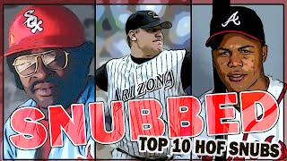 TOP 10 MLB Hall Of Fame SNUBS Of ALL TIME - STEROID USERS & BANNED Players OMITTED!