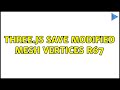 Three.js save modified mesh vertices r67