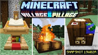 Minecraft 1.14 - First 2019 Snapshot NEW Working Campfires! Active Lectern & Cartography Table