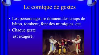 Les types de comique au théâtre (Molière)