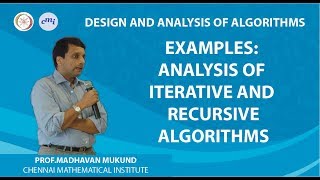 Examples: Analysis of iterative and recursive algorithms