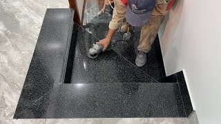 Staircase & Tile | Amazing Techniques Construction & Install Granite Stairs Details Right way