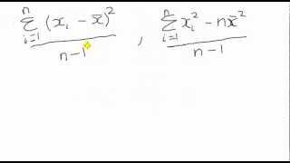 Sample variance: exercise in summation