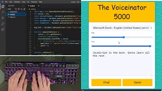 ASMR Programming - Coding Text to Speech App with JavaScript - No Talking