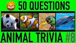 ANIMAL TRIVIA QUIZ #8 - 50 Animals Knowledge Trivia Questions and Answers | Animal Pub Quiz