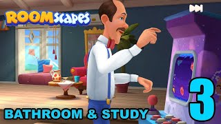 Roomscapes Bathroom \u0026 Study Room Area Gameplay Walkthrough - Part 3 (Android, iOS)