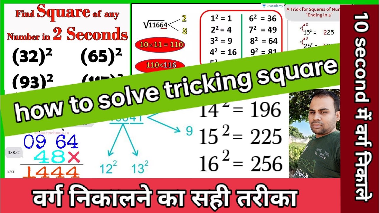 The Best Tricks Of Square वर ग न कलन क सह तर क How To Solve Square