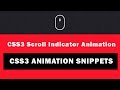 CSS3 Scroll Indicator Animation | Scrolling Mouse Animation | CSS3 Animation Snippets