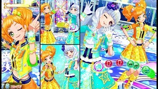 アイカツフレンズ！二階堂ゆず\u0026白銀リリィで「ハニーキャットトライアル」個×個・とてもむずかしい(オレンジマーチングコーデ，ルアンマーチングコーデ)