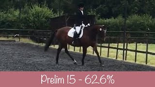 Unaffiliated BD Prelim 15 Dressage Test - 62.6%