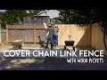 Quick and easy way to Cover Ugly Chain Link Fence with Cedar Wood Pickets