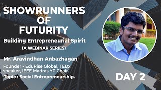 Social Entrepreneurship - Mr Aravindhan Anbazhagan