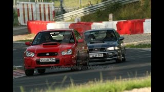 Subaru battle on the Nurburgring. New age VS classic