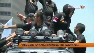 3 Pasangan Cagub-Cawagub DKI Kampanye Damai