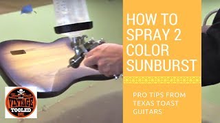 Guitar Building Pro Tip... How To Spray A  2 Color Sunburst